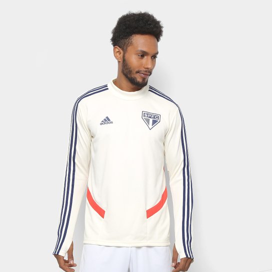 Blusa São Paulo Treino 2019 Adidas Masculina - Branco