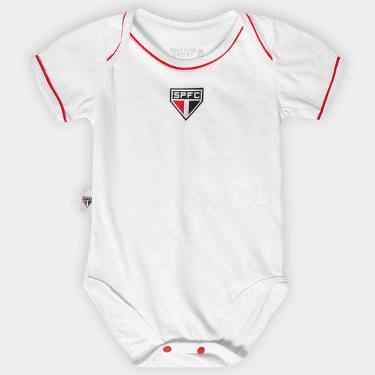 Body São Paulo Bebê Americano Vivos - Vermelho+Branco