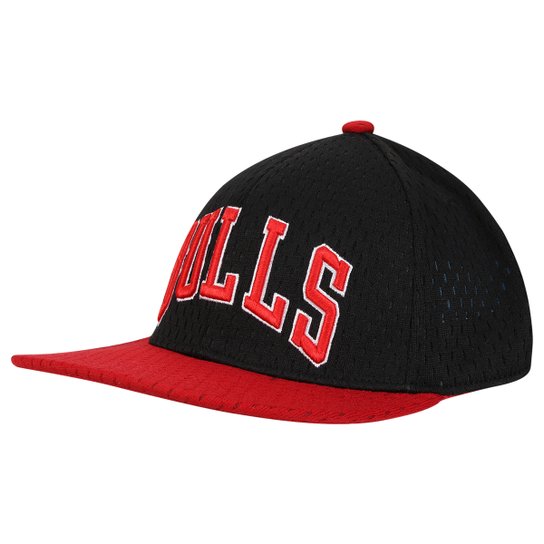Boné Adidas Originals NBA Mesh Bulls - Preto+Vermelho