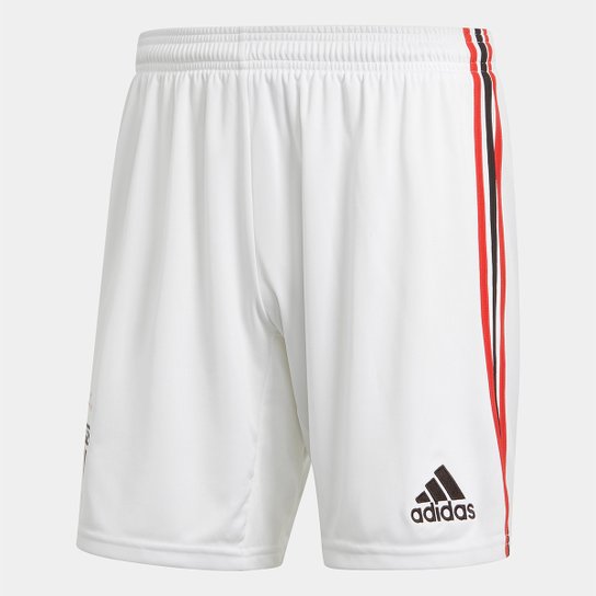 Calção São Paulo I 19/20 Torcedor Adidas Masculino - Branco+Vermelho