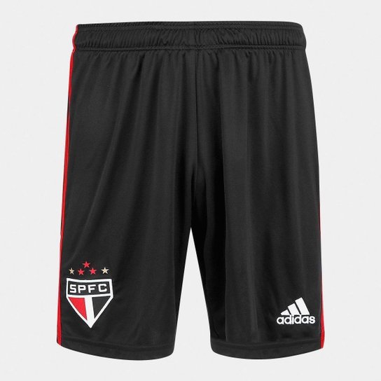 Calção São Paulo II 19/20 Adidas Masculino - Preto+Vermelho