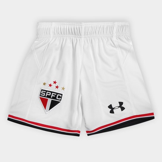 Calção São Paulo Infantil 17/18 Under Armour - Branco