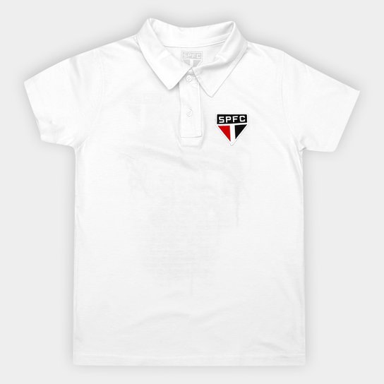 Camisa Polo Juvenil São Paulo Torcedor - Branco