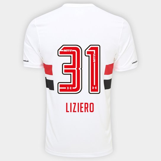 Camisa São Paulo I 17/18 nº 31 - Liziero Torcedor Under Armour Masculina - Branco