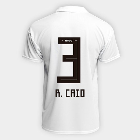 Camisa São Paulo I 2018 n° 3 R. Caio Torcedor Adidas Masculina - Branco+Vermelho