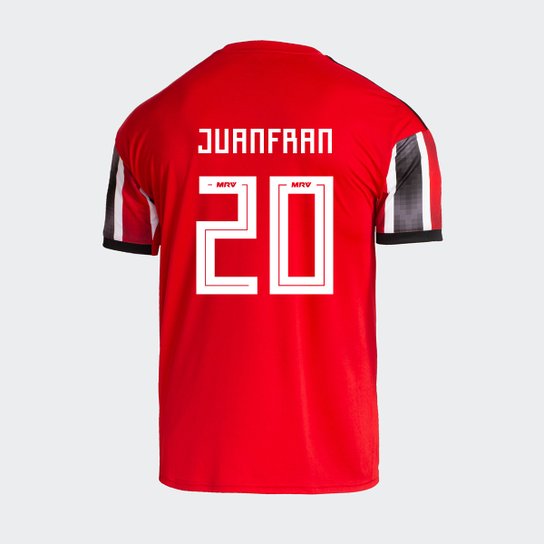 Camisa São Paulo II 19/20 nº 20 - Juanfran Torcedor Adidas Masculina - Vermelho+Branco