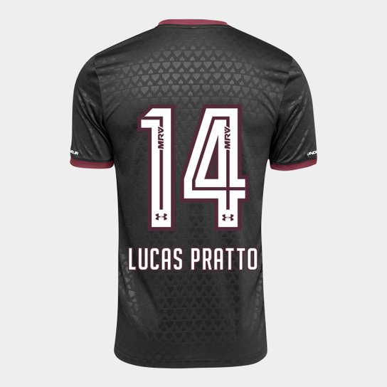 Camisa São Paulo III 17/18 nº 14 - Lucas Pratto Torcedor Under Armour Masculina - Preto