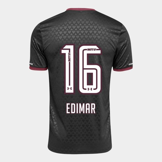 Camisa São Paulo III 17/18 nº 16 - Edimar Torcedor Under Armour Masculina - Preto