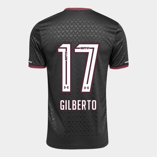 Camisa São Paulo III 17/18 nº 17 - Gilberto Torcedor Under Armour Masculina - Preto