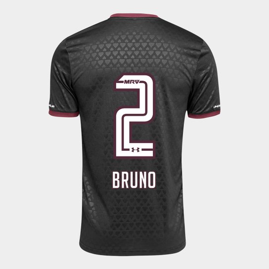 Camisa São Paulo III 17/18 nº 2 - Bruno Torcedor Under Armour Masculina - Preto