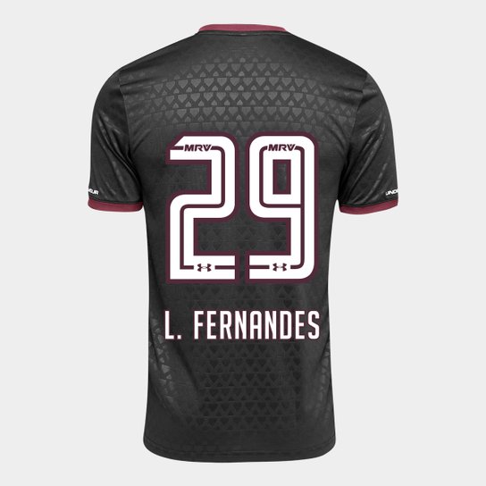 Camisa São Paulo III 17/18 nº 29 - L. Fernandes Torcedor Under Armour Masculina - Preto