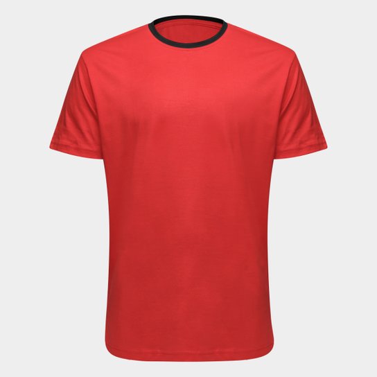Camiseta Adidas Blank Masculina - Vermelho+Preto