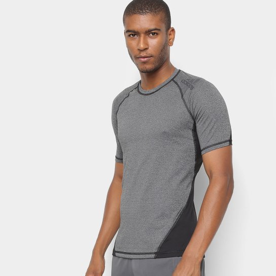 Camiseta Adidas DNA Sport Ss Heather Masculina - Chumbo