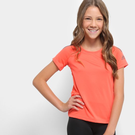 Camiseta Infantil Adidas Mc Yg Tr Cool - Coral