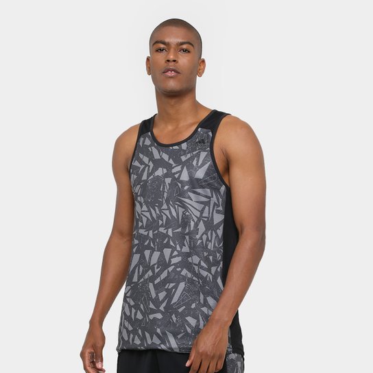 Camiseta Regata Adidas Essentials Masculina - Preto+Cinza