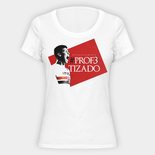 Camiseta São Paulo Hernanes o Profeta - Feminina - Branco