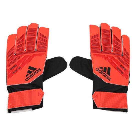Luva de Goleiro Adidas Predator Infantil Pro - Vermelho+Preto