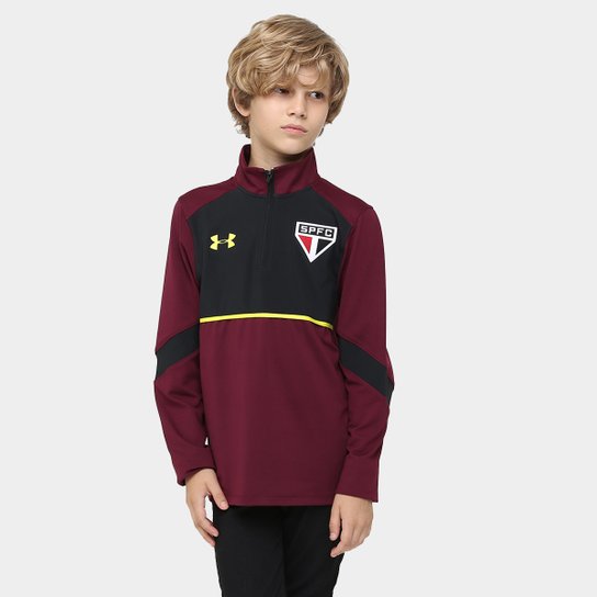 Moletom São Paulo Infantil Under Armour 16/17 - Vinho+Preto