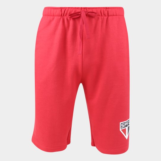 Bermuda Moletom São Paulo Masculina - Vermelho