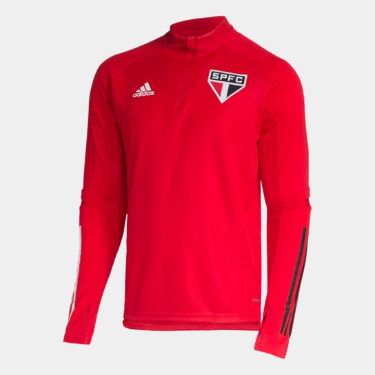Blusa São Paulo 20/21 Treino Adidas Masculina - Vermelho