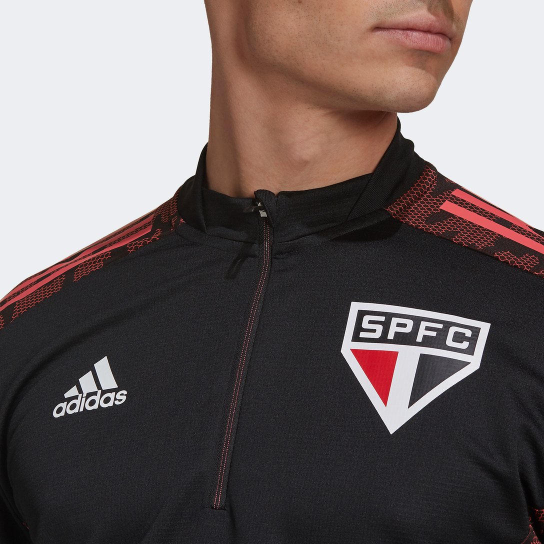 Blusa São Paulo Treino 21/22 Adidas Masculina Preto São Paulo Mania