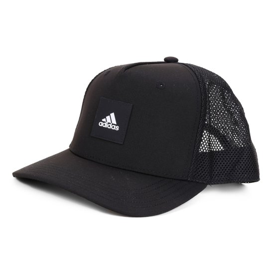 Boné Adidas Aba Curva Snapback Trucker - Preto+Branco