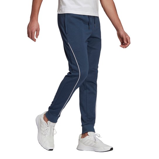 Calça Adidas Favourites Masculina - Azul+Branco