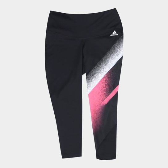 Calça Adidas Unleash Confidence Fellbrilliant 7/8 Plus Size Feminina - Preto+Branco