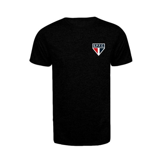 Camisa Dry Masculina São Paulo Retrô - Preto