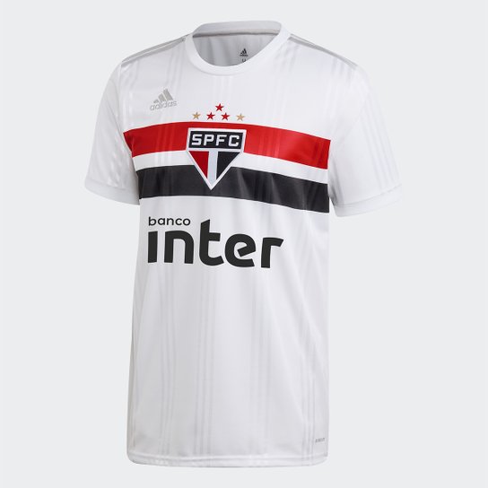 Camisa São Paulo I 20/21 s/n° Torcedor Adidas Masculina - Branco+Vermelho