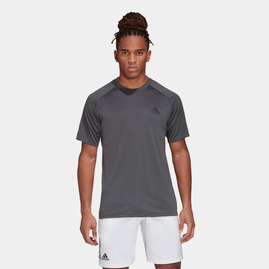 Camiseta Adidas Club Masculina - Cinza