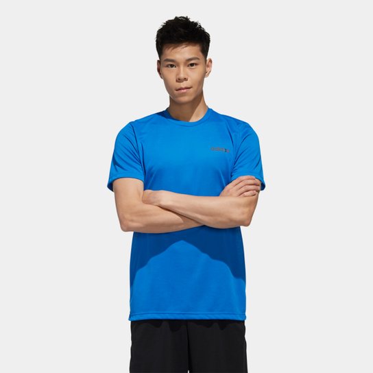 Camiseta Adidas D2M Feel Ready Masculina - Azul