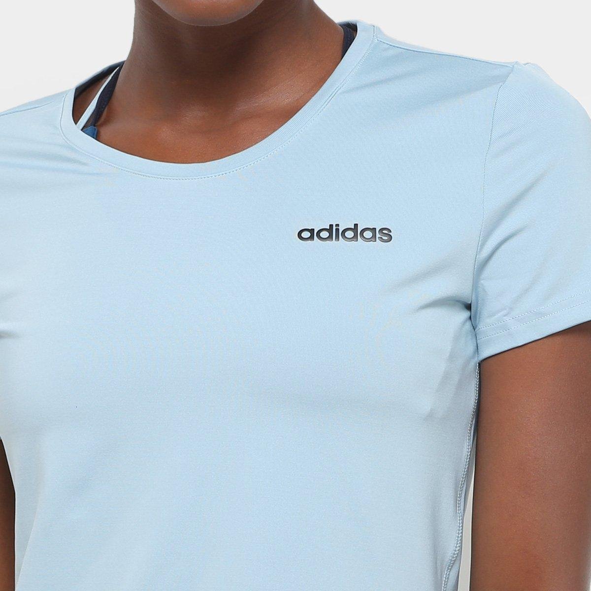 camiseta adidas feminina azul bebe