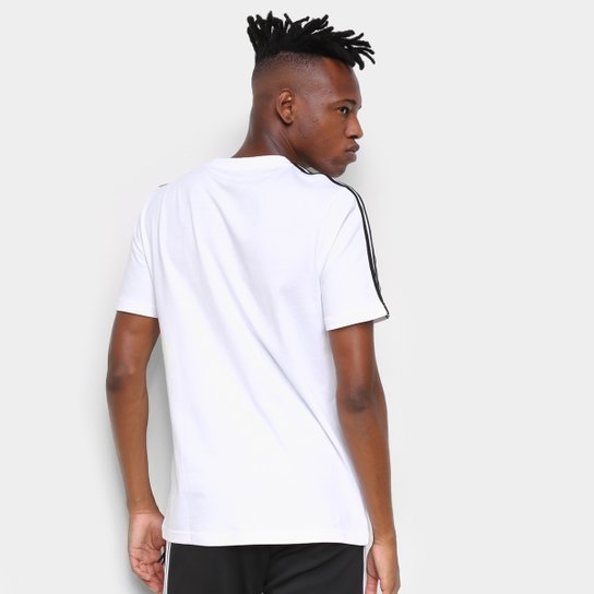 Camiseta Adidas Disney Cesta 3 Listras Masculina - Branco