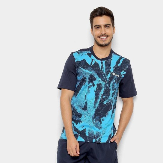Camiseta Adidas Essentials AOP Masculina - Marinho