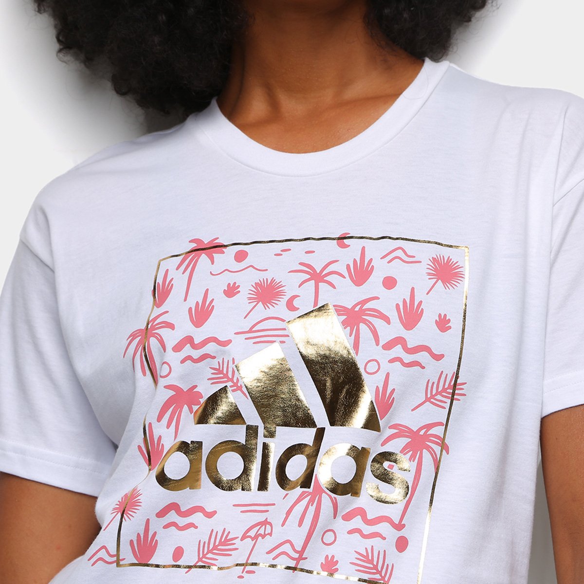 adidas flower logo t shirt