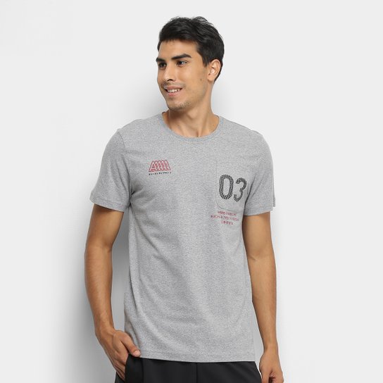 Camiseta Adidas MH Pocket Masculina - Cinza+Preto