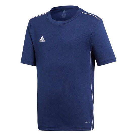 Camiseta Infantil Adidas Core 18 - Marinho+Branco
