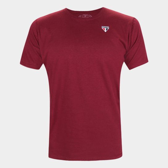 Camiseta São Paulo Básica Masculina - Bordô