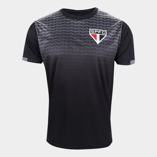 Camiseta São Paulo Brewer Masculina - Chumbo+Preto