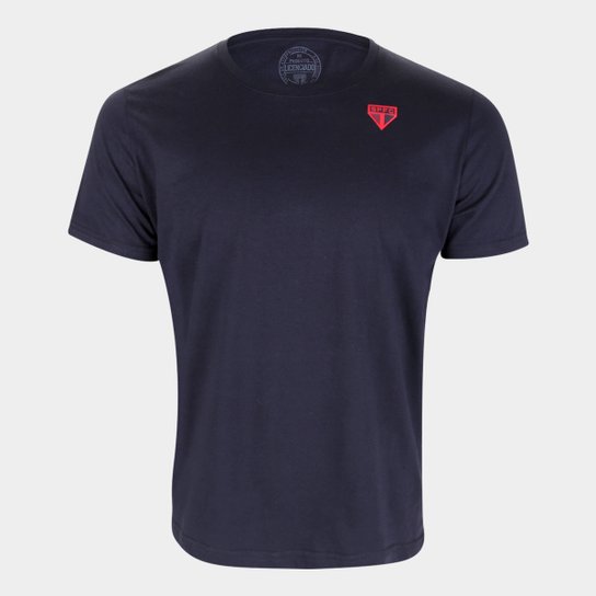 Camiseta São Paulo Emblem Masculina - Preto