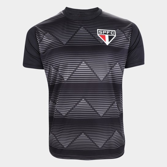 Camiseta São Paulo Fiennes Masculina - Preto