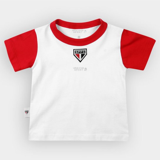 Camiseta São Paulo Infantil Bicolor - Vermelho+Branco