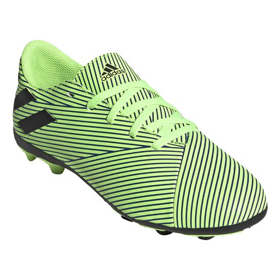 Chuteira Campo Juvenil Adidas Nemeziz 19 4 FG - Verde+Preto
