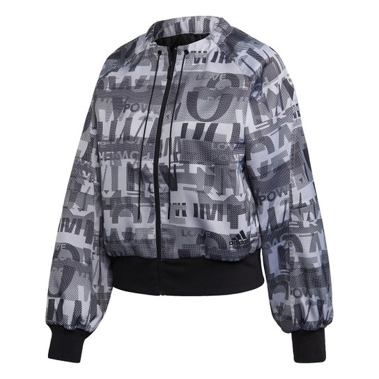 Jaqueta Adidas Cover Up Iterations Feminina - Cinza+Preto