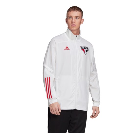 Jaqueta Corta-Vento São Paulo 20/21 Treino Adidas Masculina - Branco
