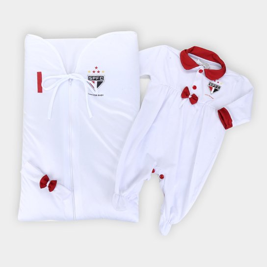Kit Saída de Maternidade São Paulo Menina - Vermelho+Branco