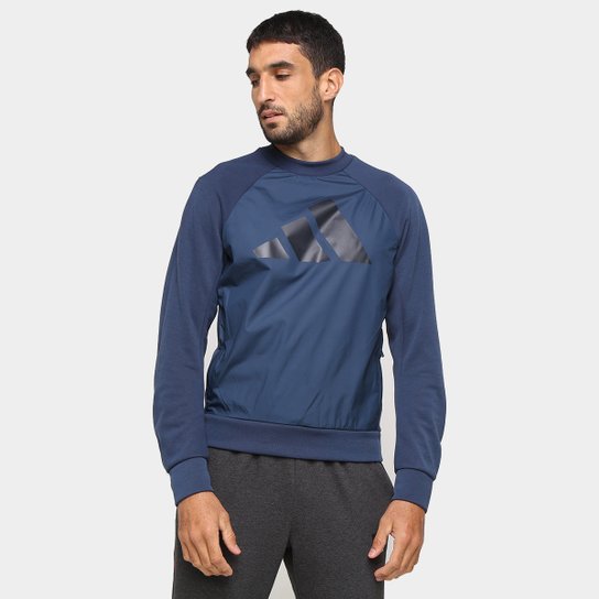 Moletom Adidas Essentials Logo Adidas Feminino - Azul