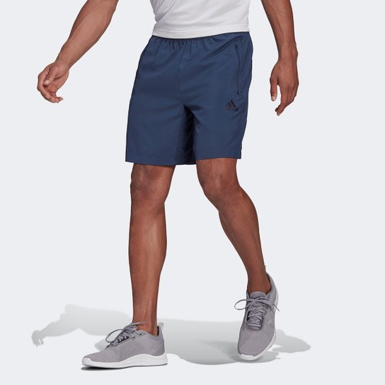 Short Adidas D2M Plano Masculino - Azul