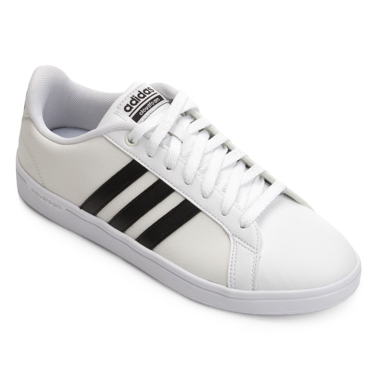 adidas cloudfoam preto e branco